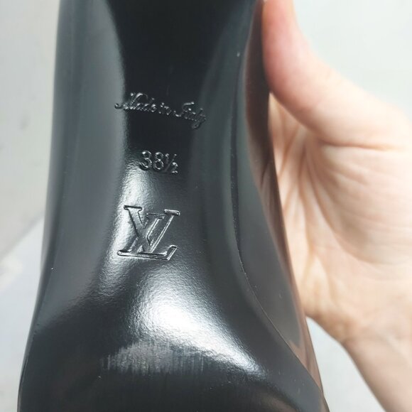 Louis Vuitton Black Patent Leather Madeleine Square Toe Pumps - Picture 6 of 11